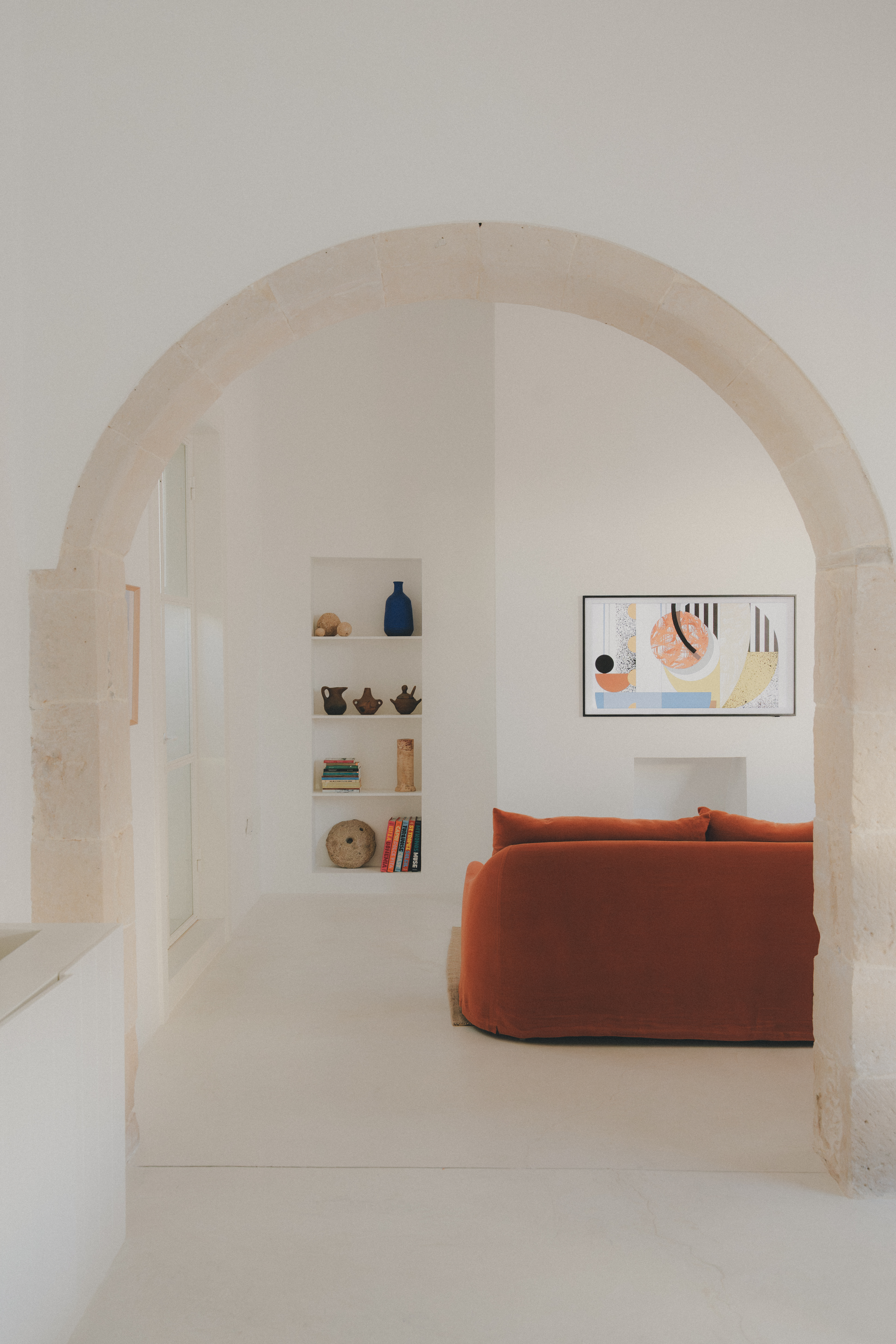 Detalle de fachada interior de Casa Montelongo en La Oliva, Fuerteventura
