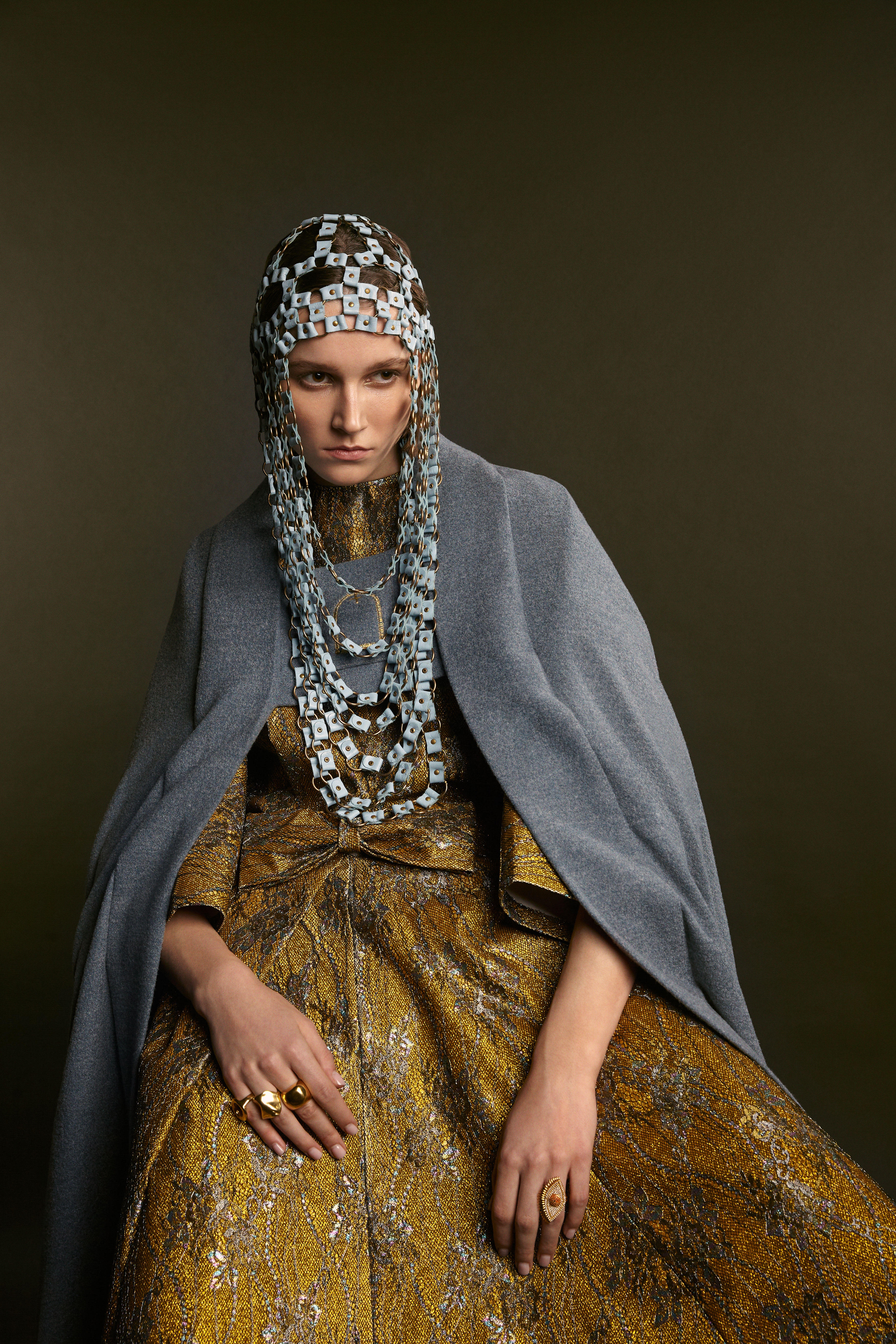 Editorial fashion image continuing the sculptural narrative