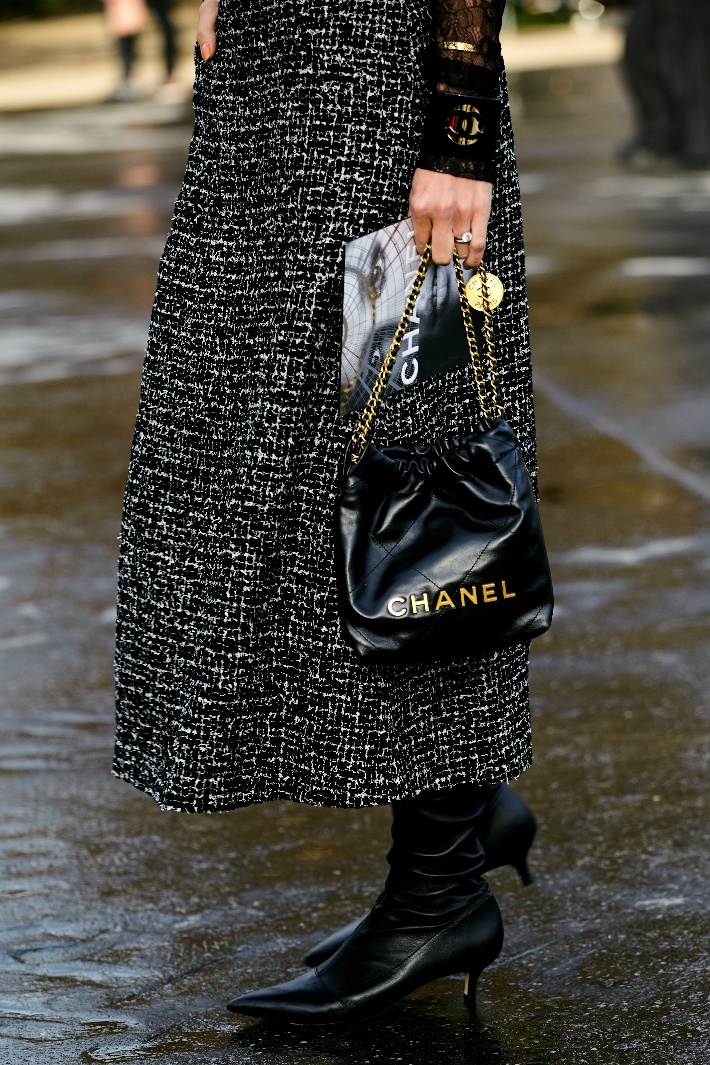 Street style en PFW estilo Chanel