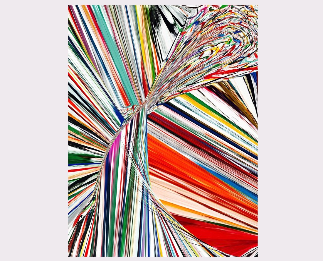 Serie fotográfica Colour Comet de Cristina Iturrioz, figuras abstractas en repetición